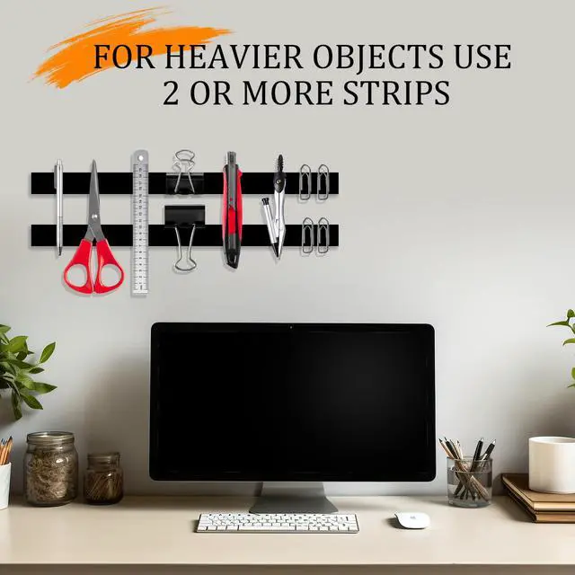 Alt view image 5 of 7 - Sticky Magnetic Tape (1in x 40ft) Anisotropic Magnets Roll Flexible Magnet Strip with Adhesive Backing for Crafts, Kitchen, Whiteboards, Fridge, DIY Organization