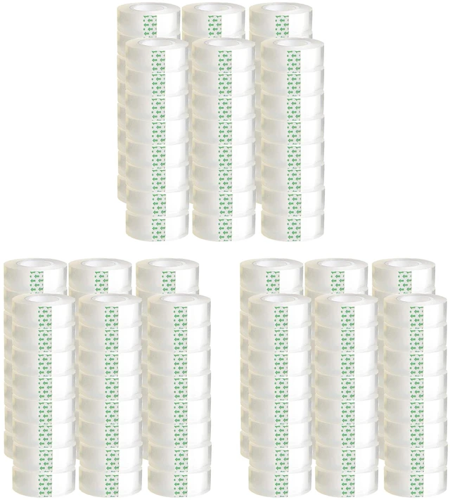 Main image of 144 Pack Clear Tape Transparent Tape Refills Rolls Each Roll 3/4 x 1000 Inches, 1 inch Core, for Office, Home, School