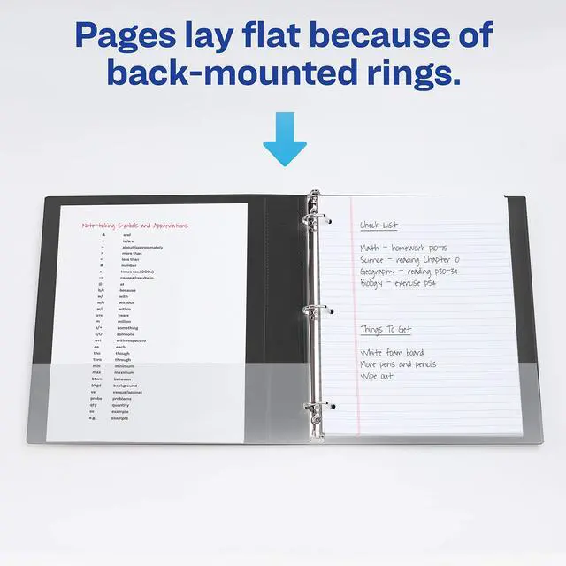 Alt view image 7 of 7 - Durable View 3 Ring Binder,1" Slant Rings,250-Sheet Capacity,1.4 Inch Wide Spine,Great for Home,School Supplies,Office,or Organization Needs,1 Green Binder (17832),(Pack of 6)