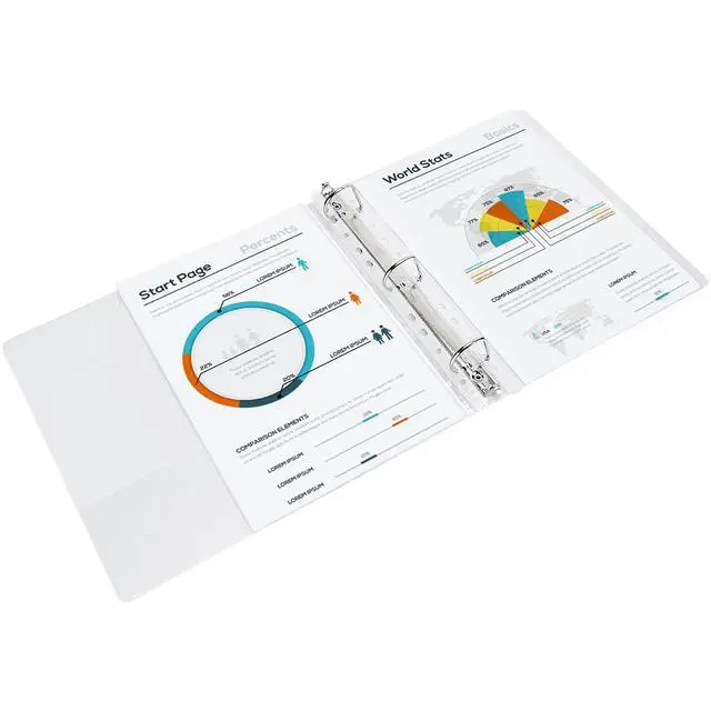 Alt view image 3 of 7 - 3 Ring Binders, 1.5 Inch D-Ring Organizer for School, Home Office, White, 4 Pack