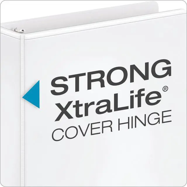 Alt view image 6 of 7 - Economy 3 Ring Binder, 1 Inch, Presentation View, White, Holds 225 Sheets, Nonstick, PVC Free, 4 Binders (79510),(Pack of 2)