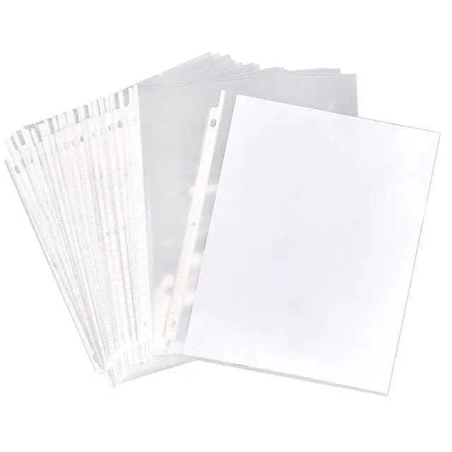 Alt view image 2 of 7 - Sheet Protectors for 3 Ring Binder, Clear Page Protectors, 1000 Pack Clear binder sleeves that load from the top, letter size 8.5 x 11, with a reinforced 3 hole punch on every page protector