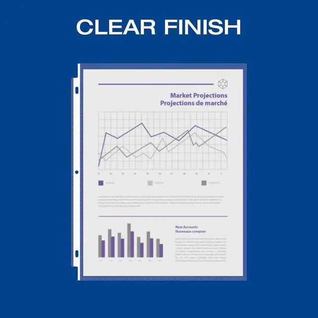 Alt view image 4 of 7 - Sheet Protectors for 3 Ring Binder, Clear Page Protectors, 1000 Pack Clear binder sleeves that load from the top, letter size 8.5 x 11, with a reinforced 3 hole punch on every page protector