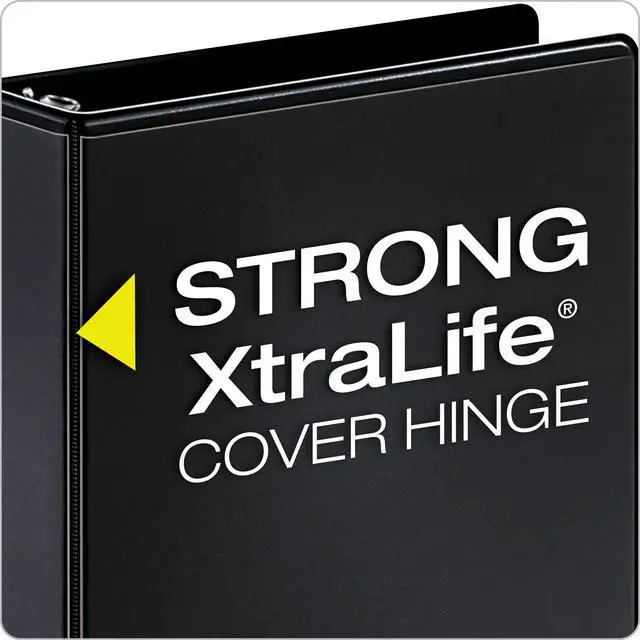 Alt view image 5 of 7 - Economy 3 Ring Binder, 1 Inch, Presentation View, Black, Holds 225 Sheets, Nonstick, PVC Free, Binders (79512), 4 Count(Pack of 2)