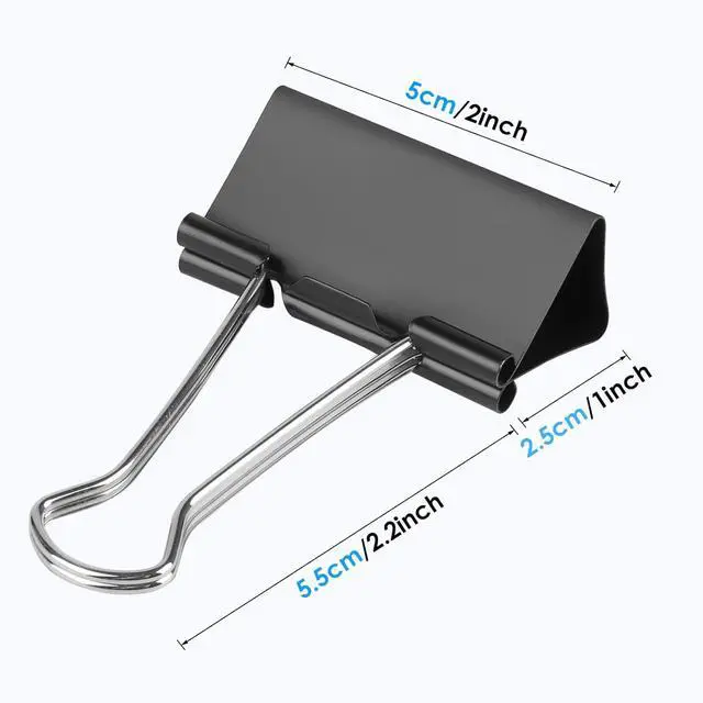 Alt view image 2 of 7 - Extra Large Binder Clips 2 inch, (144 Pcs) Big Paper Clips for Office Supplies