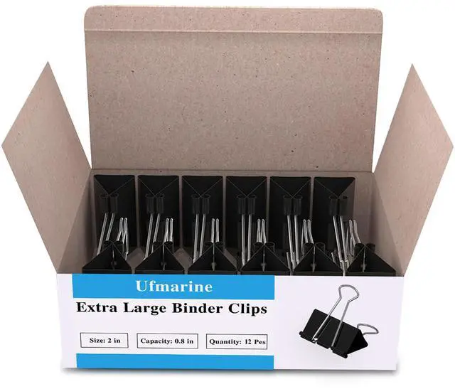 Main image of Extra Large Binder Clips 2 inch, (144 Pcs) Big Paper Clips for Office Supplies