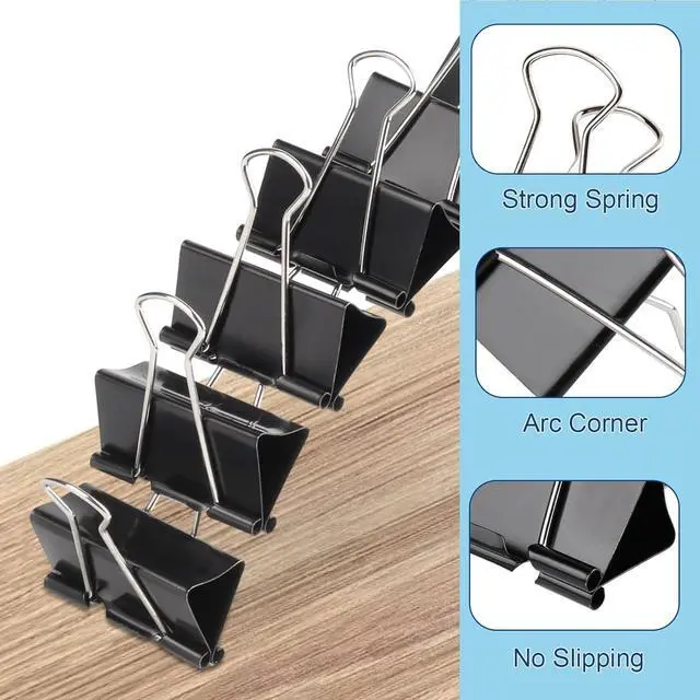 Alt view image 3 of 7 - Extra Large Binder Clips 2 inch, (144 Pcs) Big Paper Clips for Office Supplies