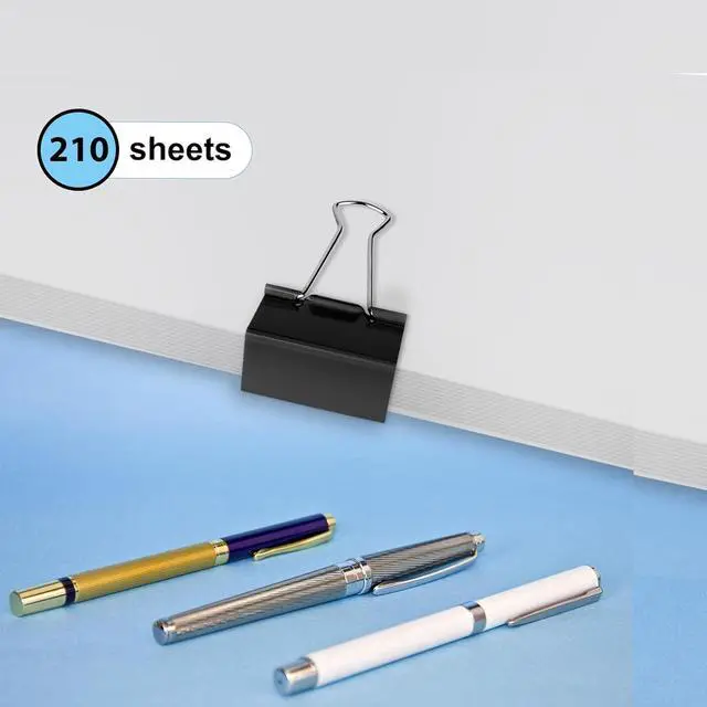 Alt view image 5 of 7 - Extra Large Binder Clips 2 inch, (144 Pcs) Big Paper Clips for Office Supplies