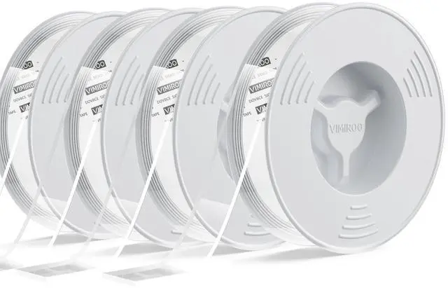Main image of 4 Pack Double Sided Tape Heavy Duty, Extra Large16.4FT Nano Double Sided MountingTape, Transparent Strong Removable Adhesive Picture Hanging Strips, Wall Tape Sticky Poster Carpet Decor