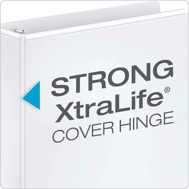 Alt view image 3 of 6 - 2 Inch 3 Ring Binders, White, 4 Pack, Round Ring Binder, Holds 475 Sheets, PVC Free, Customizable Covers, 2 Pocket View Binders for Office and School Organization