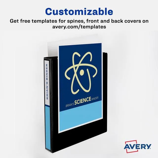 Alt view image 6 of 7 - Durable Clear View 3 Ring Binders, 3 Inch EZD Rings, 1 White Binder (09701) (Pack of 2)