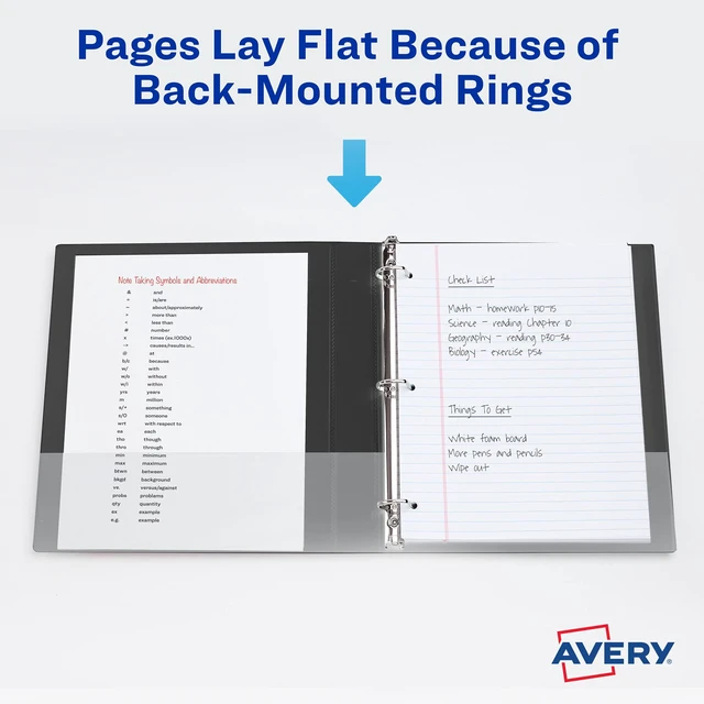 Alt view image 5 of 7 - Durable Clear View 3 Ring Binders, 3 Inch EZD Rings, 1 White Binder (09701) (Pack of 2)