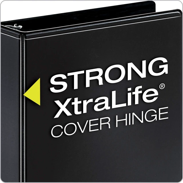 Alt view image 3 of 6 - Economy 3 Ring Binder, 1.5 Inch, Presentation View, Black, Holds 350 Sheets, Nonstick, PVC Free, 4 Pack of Binders (79519)