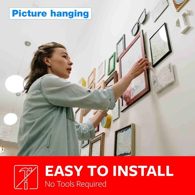 Alt view image 4 of 7 - 3M Double Sided Tape Heavy Duty Mounting Tape Strong Adhesive Tape Waterproof Foam Tape Picture Hanging Strips for LED Strip Light Indoor and Outdoor (2in X 10ft) (Pack of 2)