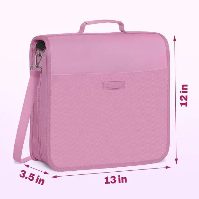 Alt view image 5 of 7 - Zipper Binder 3 Ring, 3 Inch O-Ring with Handle and Shoulder Strap, 600-Sheet Capacity, 5-Tab Expanding File Folder, Multi-Pockets for Middle School Organizer Binder with Zipper, Grape Purple