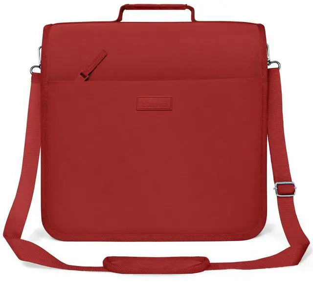 Main image of Zipper Binder 3 Ring, 3 Inch O-Ring with Handle and Shoulder Strap, 600-Sheet Capacity, 5-Tab Expanding File Folder, Multi-Pockets for Middle School Organizer Binder with Zipper, Bright Red