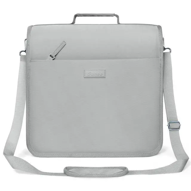 Main image of Zipper Binder 3 Ring, 3 Inch O-Ring with Handle and Shoulder Strap, 600-Sheet Capacity, 5-Tab Expanding File Folder, Multi-Pockets for Middle School Organizer Binder with Zipper, Light Grey
