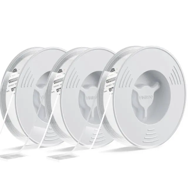 Main image of 3 Pack Double Sided Tape Heavy Duty, Extra Large16.4FT Nano Double Sided MountingTape, Transparent Strong Removable Adhesive Picture Hanging Strips, Wall Tape Sticky Poster Carpet Decor
