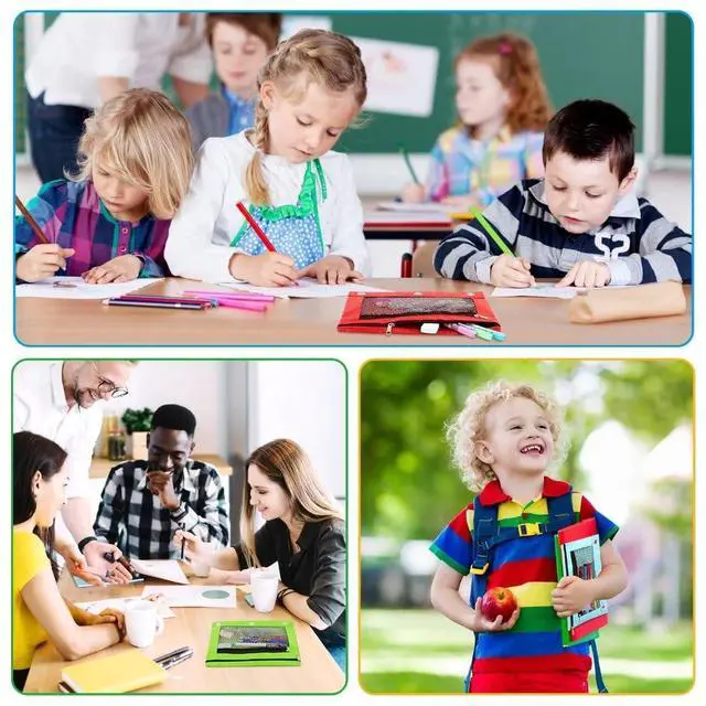 Alt view image 4 of 6 - 80 Pack Pencil Pouch for 3 Ring Binder Pencil Pouches with Zipper Pencil Pouches Pencil Bags for Classroom bulk Pencil Box Pencil Case for Storing School Students Teacher Supplies