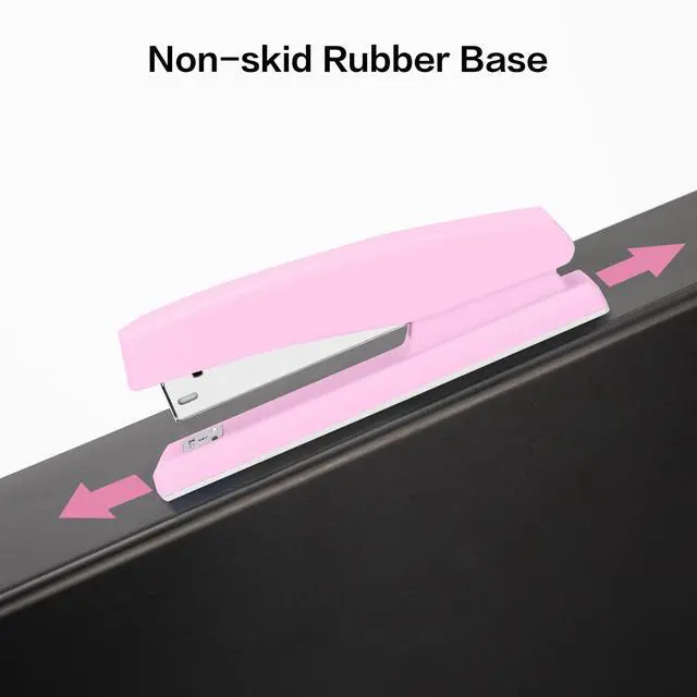 Alt view image 5 of 6 - Stapler, 2000 Staples and 2 Staple Removers, 2 Pack, Pink 25 Sheet Capacity, Desktop Stapler