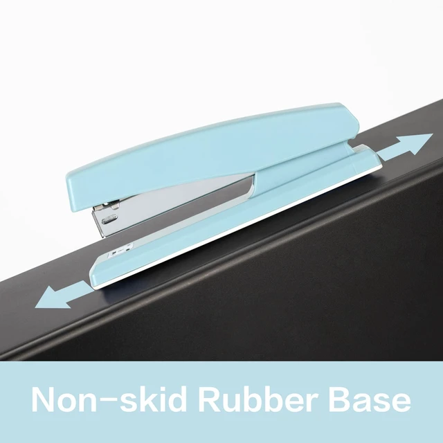 Alt view image 4 of 6 - Stapler, 2000 Staples and 2 Staple Removers, 2 Pack, Blue 25 Sheet Capacity, Desktop Stapler