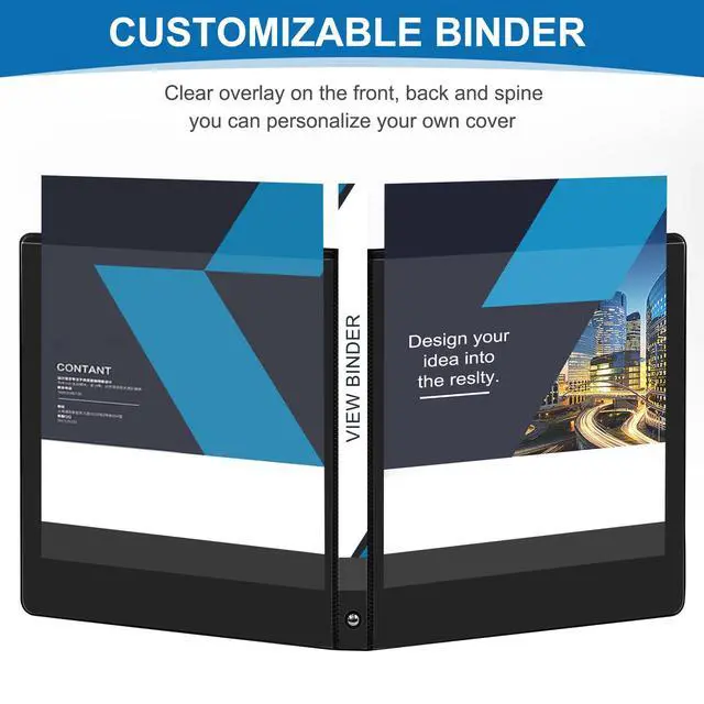Alt view image 6 of 7 - Durable 3 Ring Binders 0.5 Inch 36 Pack Bulk, Clear View Binders Bulk Three Ring Binders PVC Free, Fit for 8.5x11 inches for School or Office Supplie(Black