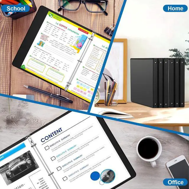 Alt view image 7 of 7 - Durable 3 Ring Binders 0.5 Inch 36 Pack Bulk, Clear View Binders Bulk Three Ring Binders PVC Free, Fit for 8.5x11 inches for School or Office Supplie(Black