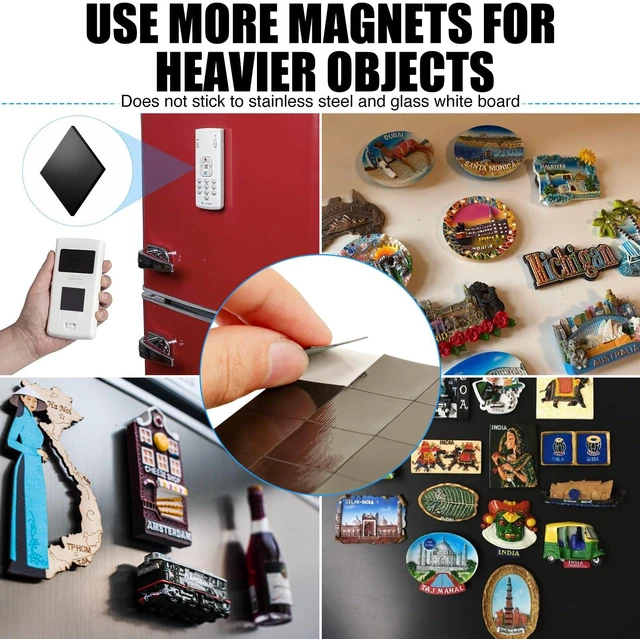 Alt view image 4 of 7 - 80Mil Magnetic Sheets with Adhesive 8.5" x 11",Self Sticky Anisotropic Sheet Magnet,Peel and Stick Letter Size for Heavy Duty Projects (2 PCS)