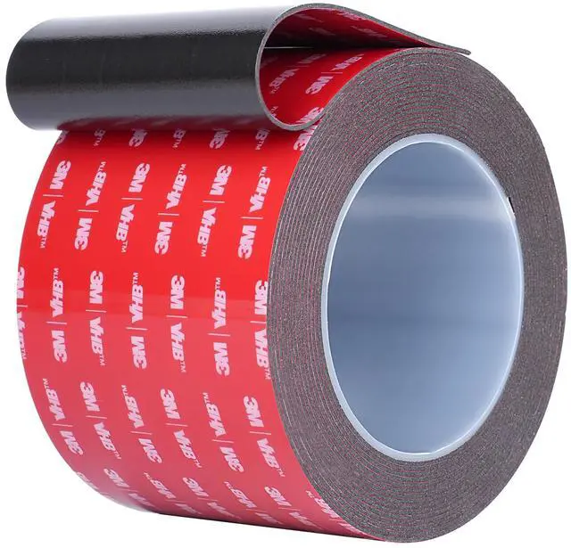 Main image of Double Sided Tape Heavy Duty, Waterproof Mounting Foam Tape, 16.5ft Length, 2.56in Width, High Temperature Resistant Adhesive Tape for Car, LED Strip Light, Office Decor, Uses VHB 5952 Raw Material