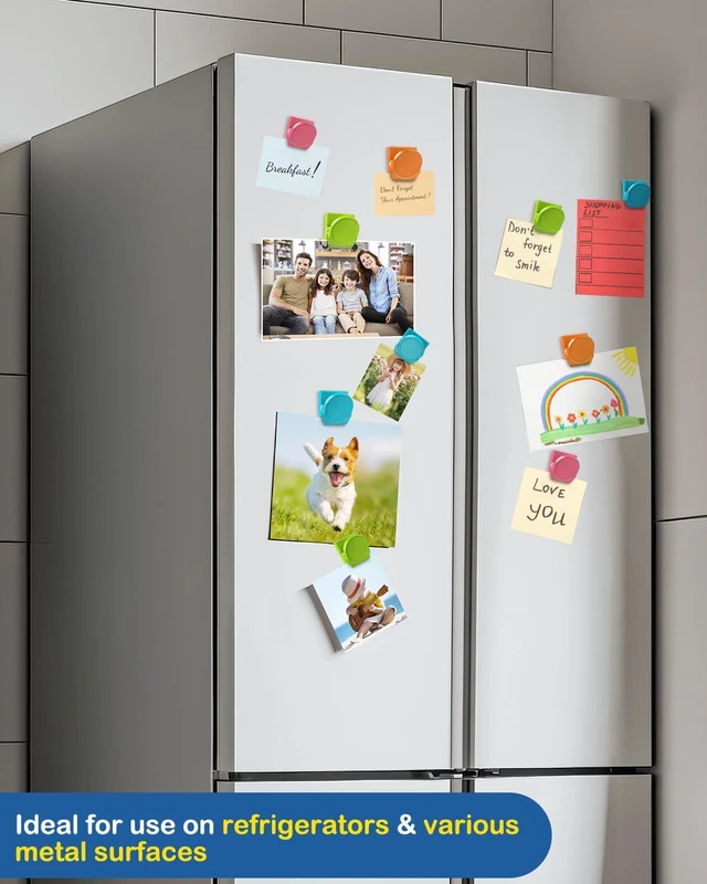 Alt view image 6 of 7 - Magnetic Clips, 48 Pieces Magnetic Metal Chip Clips Fridge Magnets Refrigerator Whiteboard Locker Magnets Heavy Duty Clip Classroom Organization Teacher Must Haves School Supplies Accessories