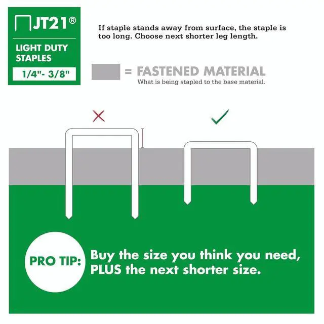 Alt view image 3 of 7 - 276 JT21 Thin Wire Staples for Staple Guns and Staplers, Use for Upholstery, Crafts, General Repairs, 3/8-Inch Leg Length, 7/16-Inch Crown Width, 1000-Pack (Pack of 2)