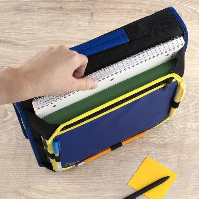 Alt view image 4 of 7 - Zipper Binder 2 Inch O-Rings Case Organiser with Expansion Panel and 5-Tab Expanding File Folder, 580 Sheet Capacity, Cosmic Blast (290520M)