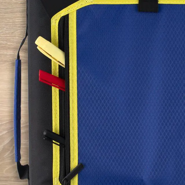 Alt view image 6 of 7 - Zipper Binder 2 Inch O-Rings Case Organiser with Expansion Panel and 5-Tab Expanding File Folder, 580 Sheet Capacity, Cosmic Blast (290520M)