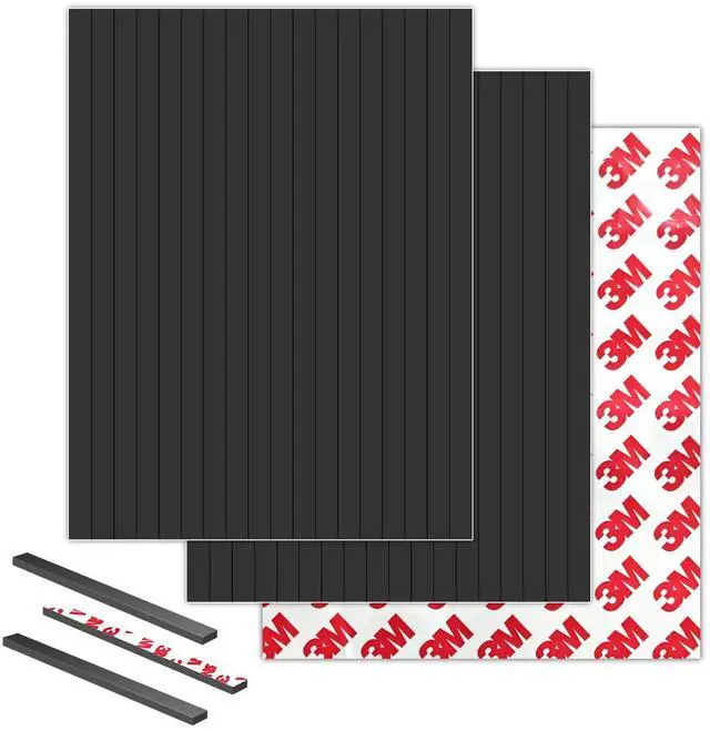 Main image of Small Tiny Magnetic Tapes with Sticky Adheisve Backing for Mini Crafts.Pre Cut Thin Magnet Strips(Width 1/4" x 6" 54 Pieces)