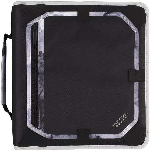 Alt view image 6 of 7 - Zipper Binder, 2 Inch 3-Ring Binder with Round Rings, Expansion Panel and 5-Tab Expanding File, 580 Sheet Capacity, Black (29052IT8)
