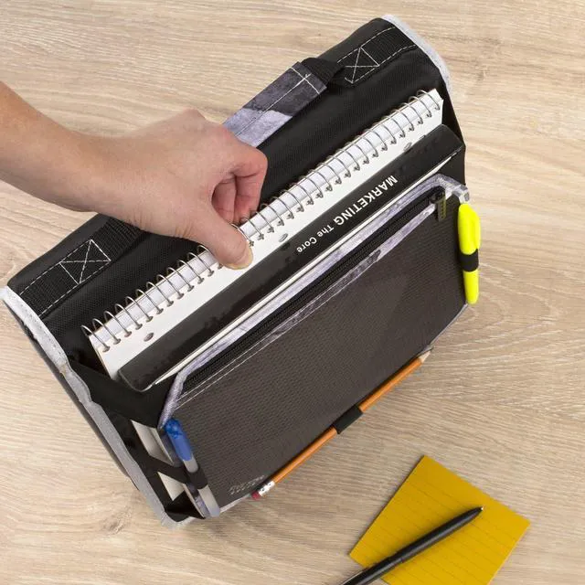 Alt view image 7 of 7 - Zipper Binder, 2 Inch 3-Ring Binder with Round Rings, Expansion Panel and 5-Tab Expanding File, 580 Sheet Capacity, Black (29052IT8)