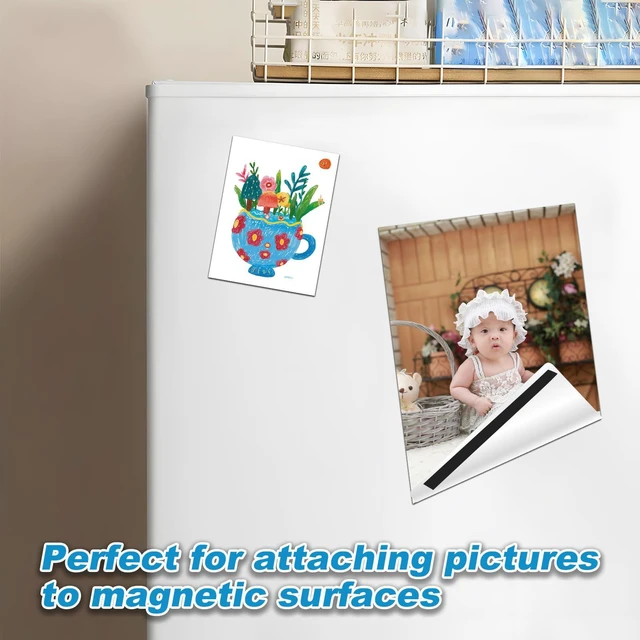 Alt view image 6 of 6 - Small Tiny Magnetic Tapes with Sticky Adheisve Backing for Mini Crafts.Pre Cut Thin Magnet Strips(Width 1/4" x 6" 54 Pieces)