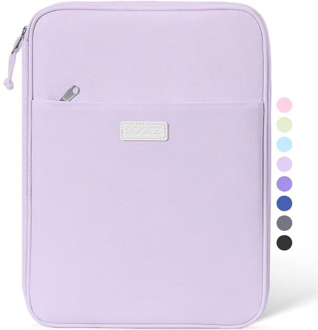 Main image of Zipper Binder Bag, 1 Inch Binders 3 Ring O-Ring, 5-Tab Divider Folder Expanding File Folder, 500-Sheet Capacity Three Ring Binder, Cute Organizer Storage Student School Classroom Supplies, Purple