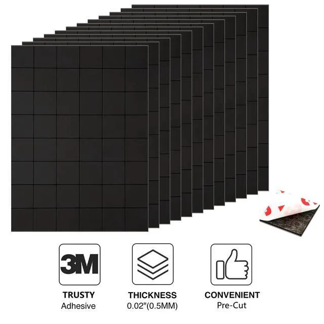 Alt view image 7 of 7 - Pre-Cut Magnet Tape Strip,Thin Magnetic Squares with Self Adhesive(576PCS 3/4" x 3/4"),Sticky Magnets for Classroom/Family Activities,Peel and Stick ONLY for Cards/Picture/Paper (20mil Magnet)