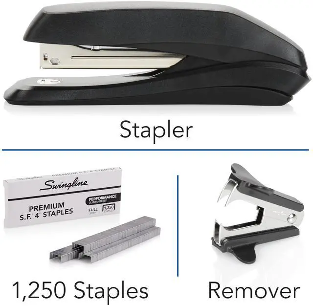 Alt view image 4 of 4 - Stapler Value Pack, 20 Sheet Capacity, Jam Free, includes Stapler, 1250 Staples and Staple Remover, Black (54567)