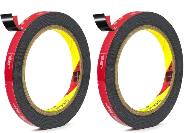 Main image of 3M Double Sided Tape Heavy Duty Mounting Tape Strong Adhesive Tape Waterproof Foam Tape Picture Hanging Strips (0.39in X 10ft) (Pack of 2)