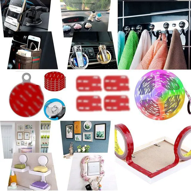 Alt view image 5 of 6 - 3M Double Side Tape Heavy Duty,1in x 10ft Mounting Tape Strong Adhesive Double Sided Tape Waterproof Foam Tape for LED Strip Light, Picture Hanging Strips for Wall