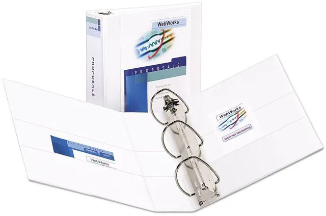 Alt view image 4 of 7 - Durable View 3 Ring Binder, 3" EZD Rings, 1 White Binder For Daily School, Home and Office Use, Tear-Resistant Spine, DuraEdge Split-Resistant Edges, Clear Interior Pockets