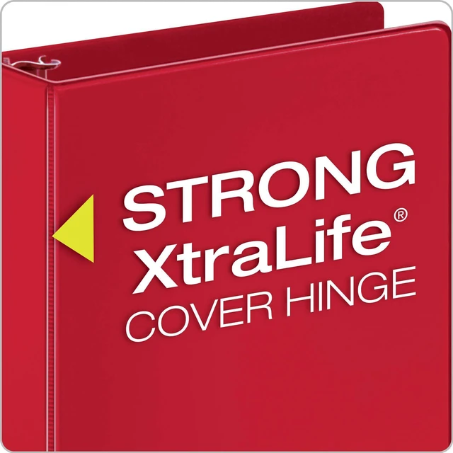 Alt view image 3 of 6 - 3 Ring Binders, Binders for School and Office, Durable 2 Inch Binder with Round Rings, Holds 475-Sheets, ClearVue Covers, Non-Stick, PVC-Free, Assorted Colors, 4 Pack (29311)