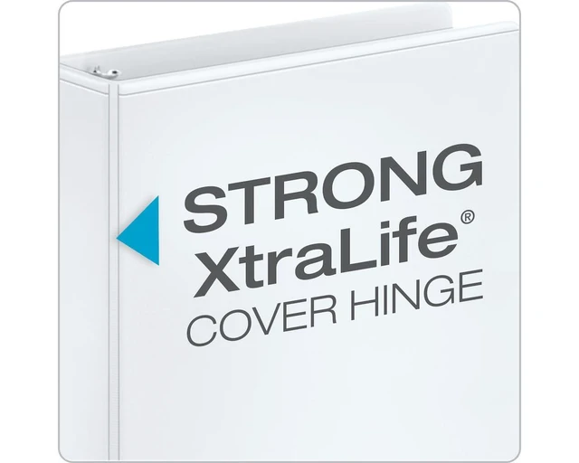 Alt view image 2 of 6 - 1.5 Inch 3 Ring Binder, Round Ring, White, 4 Pack, Holds 350 Sheets (79517)