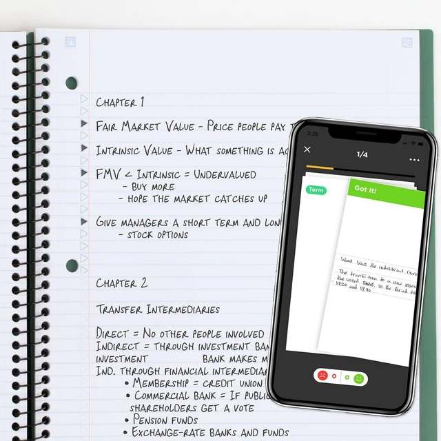 Alt view image 3 of 7 - Flex Refillable Notebook + Study App, 1 Inch Binder with Customizable Cover, College Ruled Notebook and 3 Ring Binder, Hybrid NoteBinder, 200 Sheet Capacity, Green (29326AQ8) (Pack of 4)