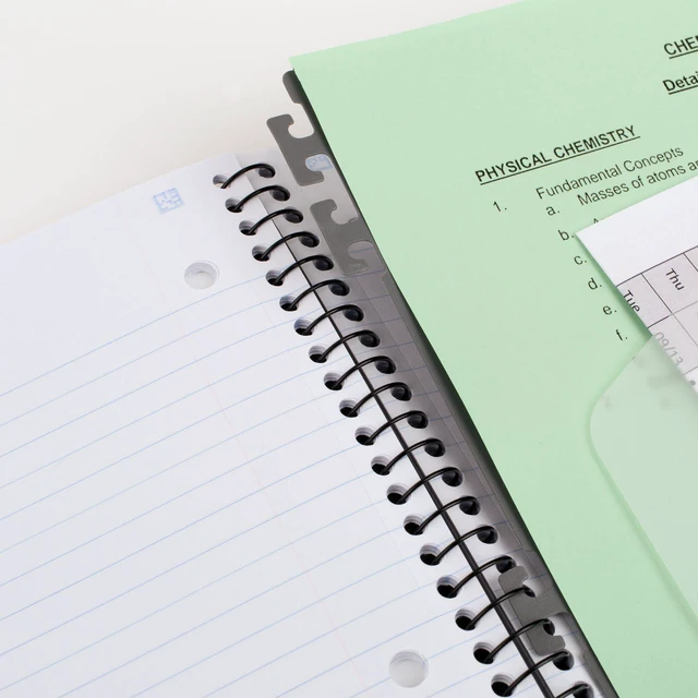 Alt view image 5 of 7 - Advance Spiral Notebook + Study App, 1 Subject, College Ruled Paper, 8-1/2" x 11", 100 Sheets, Spiral Guard, Movable Tabbed Dividers, Color Selected For You, 1 Count (06322)