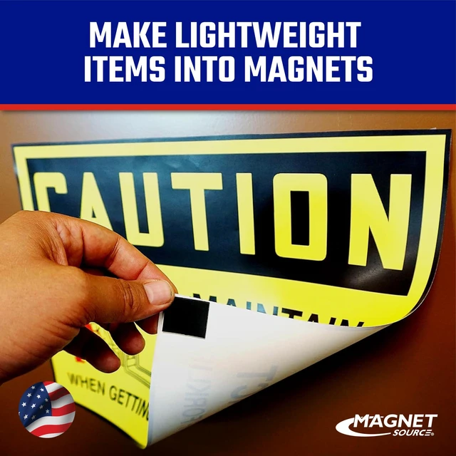 Alt view image 3 of 7 - Flexible Magnetic Strip - Heavy-Duty Magnet Strips with Strong Adhesive Backing for Walls, Boards, Signs, and More - 0.06" Thick - 1" W - 100 Ft - 1 Roll