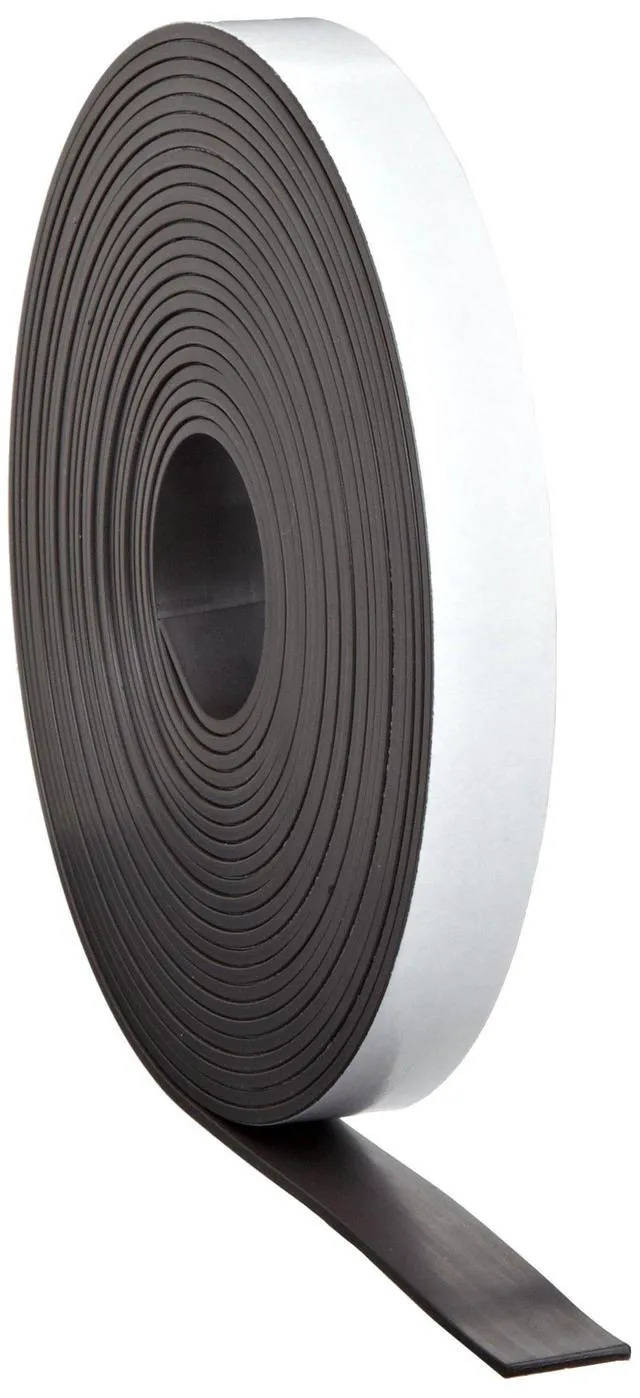 Alt view image 4 of 7 - Flexible Magnetic Strip - Heavy-Duty Magnet Strips with Strong Adhesive Backing for Walls, Boards, Signs, and More - 0.06" Thick - 1" W - 100 Ft - 1 Roll