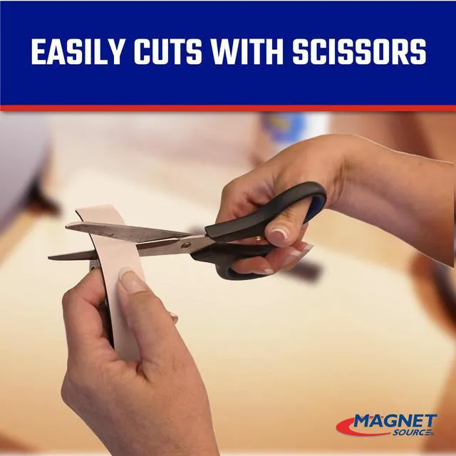 Alt view image 5 of 7 - Flexible Magnetic Strip - Heavy-Duty Magnet Strips with Strong Adhesive Backing for Walls, Boards, Signs, and More - 0.06" Thick - 1" W - 100 Ft - 1 Roll